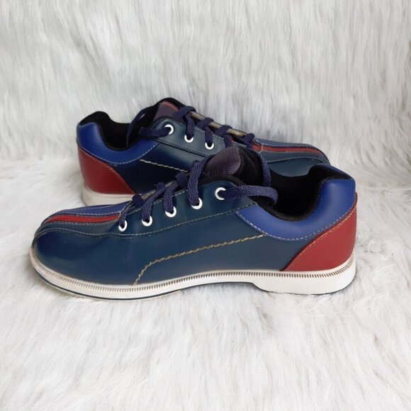Dexter Bowling Shoes Vintage George Men USA 7.5 M Leather Blue Red Navy B2415-18 main image 14